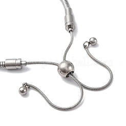 201 браслет-слайдер из нержавеющей стали со змеиной цепочкой для женщин STAS-D301-09P