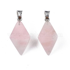 Природного розового кварца подвески G-N326-107A