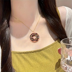 7 шт. двухцветные большие подвески из сплава и эмали&nbsp;ENAM-YW0008-21