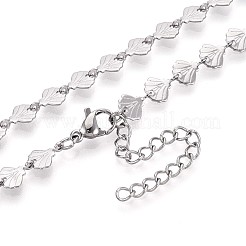 Ожерелья из цепочек в форме ракушки из нержавеющей стали 304 толщиной 6 мм NJEW-T016-06P