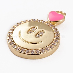 Латунные микро проложить кубического циркония подвески ZIRC-H115-09G