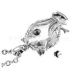 Colliers urnes en acier inoxydable avec pendentif hibou&nbsp;PW-WGD5347-01