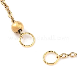 2 шт. 2 цвета 304 нержавеющая сталь круглый шарик кабель цепь браслет изготовление AJEW-JB01331