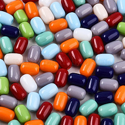 Непрозрачные цветные стеклянные бусины SEED-N007-P6x9mm-B01