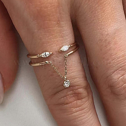 Элегантное серебряное кольцо с цирконием S925 JJ9754