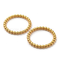 Кольцо из нержавеющей стали 304 с круглыми бусинами STAS-B045-09G