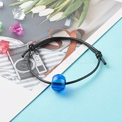 Европейский стеклянный браслет с бусинами с большими отверстиями для девочек-подростков&nbsp;BJEW-JB06845