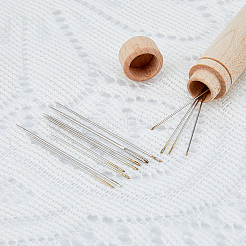 5 шт. деревянный футляр для хранения швейных игл&nbsp;AJEW-FH0004-83