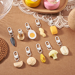 10 pièces 10 styles de pendentifs alimentaires imitation résine opaque&nbsp;AJEW-TADJ0001-25