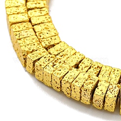 Гальванические бусины из натуральной лавы G-I360-F02