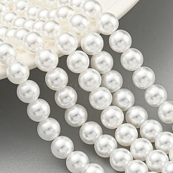 Chapelets de perles en verre nacré&nbsp;X-HY-G002-01C-01
