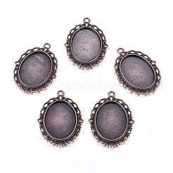 Zink Legierung Anhänger Fassungen für Cabochon & Strass&nbsp;PALLOY-A15257-R-LF