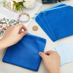 4 шт. мешочки для хранения серебряных ювелирных изделий из микрофибры на молнии&nbsp;ABAG-BBC0001-33A