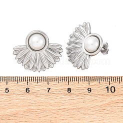 Серьги-гвоздики из нержавеющей стали 304 EJEW-B108-14P