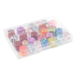 30 Stück 3 Stile UV-Beschichtung transparente Acrylperlen&nbsp;OACR-FS0002-60
