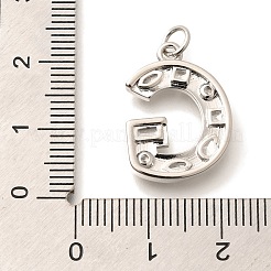 Латунные микропаве прозрачные подвески с фианитом&nbsp;KK-G521-01P-G