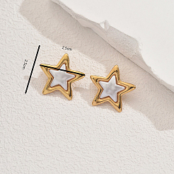 Серьги-гвоздики из пластика и нержавеющей стали 201&nbsp;BP6861