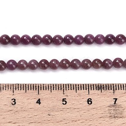 Натуральные рубиновые бисерные пряди G-L631-A01-4mm-A