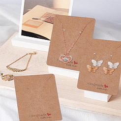 40 шт. прямоугольные бумажные карточки для демонстрации украшений для ожерелий и сережек&nbsp;CDIS-LP0001-13