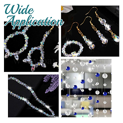 150 шт. Прозрачные стеклянные бусины GLAA-HY0001-33