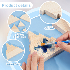 10 шт. 5 стиля вырезы из дерева WOOD-WH0131-21A