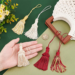 5шт 5 цвета полиэфирная кисточка кулон украшения&nbsp;DIY-BC0005-62