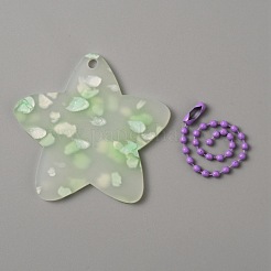 Брелок с полупрозрачным акриловым диском&nbsp;KEYC-WH0027-85B-01