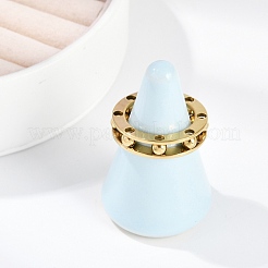 Ионное покрытие(ip) 304 нержавеющая сталь перстень для женщин&nbsp;RJEW-A052-03A-G01