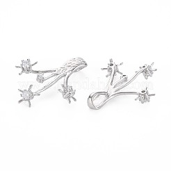 Латунные микропаве прозрачные подвески с фианитом&nbsp;KK-S356-720B