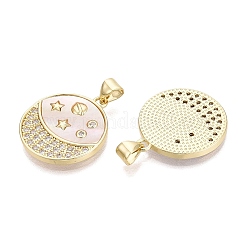 Messing micro pave klare zirkonia anhänger&nbsp;KK-Q071-02G