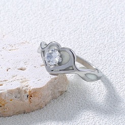 Светящееся в темноте открытое кольцо-манжета из нержавеющей стали PW-WG81817-01