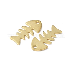 ステンレスペンダント201個  魚  ゴールドカラー  18x8x0.5mm  穴：1.5mm&nbsp;STAS-I330-005G