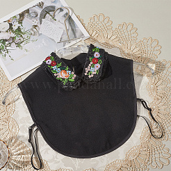 Съемный воротник из полиэстера с вышитыми цветами&nbsp;AJEW-WH20006-242B