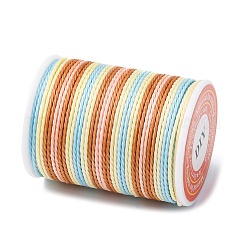 Сегментный окрашенный витой вощеный полиэфирный шнур YC-C003-01B