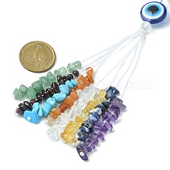 Décorations de pendentif de puce de pierre précieuse de chakra&nbsp;HJEW-JM01123