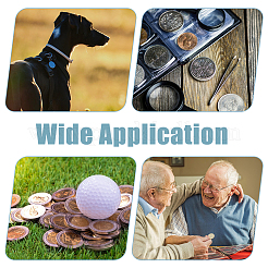 20 шт. 201 нержавеющая сталь пустая памятная монета AJEW-DC0001-41