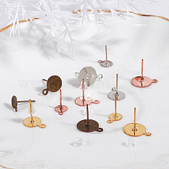 Латунь сеттинги серьга&nbsp;KK-PH0035-72