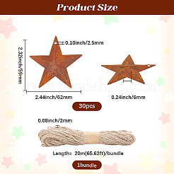 Звездная ржавчина железо большие подвески&nbsp;IFIN-GF0001-09A