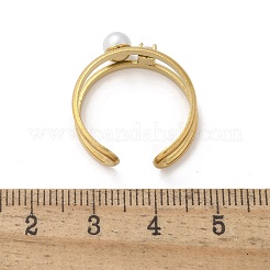 Кольца-манжеты из нержавеющей стали 304 с кубическим цирконием для женщин RJEW-D302-02G-03