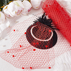 Эластичные ленты из полиэстера с декоративной сеткой&nbsp;DIY-GF0009-01C