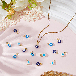 45шт 3 цвета латунные эмалевые подвески&nbsp;KK-BBC0023-04