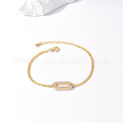 Латунные кабельные цепи браслеты&nbsp;FU3607-1