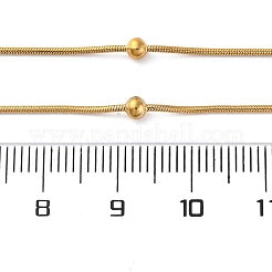 Ожерелья из круглой цепи-змейки из нержавеющей стали 304 с вакуумным покрытием pvd STAS-A051-08G