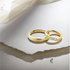 Популярные регулируемые парные кольца из стерлингового серебра 925 пробы JR245C