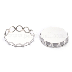 Оправы кабошонов из нержавеющей стали марки 304 STAS-Y001-09E-P