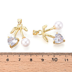 Латунные микро проложить кубического циркония подвески KK-N265-15G