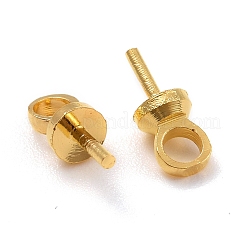 真鍮製カップペグベイルペンダント  片穴ビード用  ゴールドカラー  7x3mm  穴：1.5mm  ピン：0.5mm  100個/袋&nbsp;X-KK-Z018-01B-G