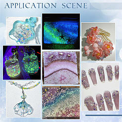 9000шт 9-х цветные светящиеся в темноте стеклянные бусины GLAA-PH0003-23
