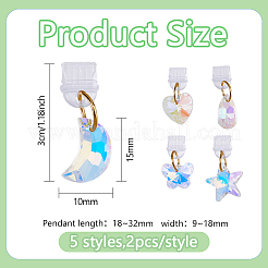 10 шт. 5-х видов пластиковых мобильных пылезащитных заглушек HJEW-DC00057