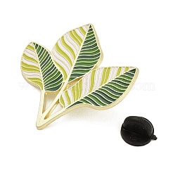 Японские эмалированные значки в виде банановых листьев&nbsp;JEWB-I060-01G-04
